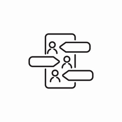 phone chat icon sign vector