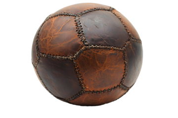 old football isolated on white