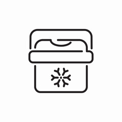 portable fridge icon sign vector