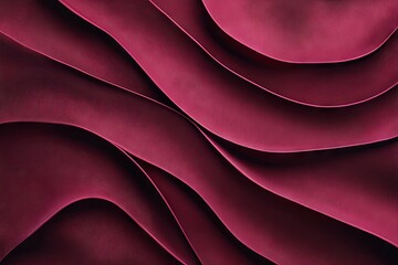 Abstract Crimson Waves: A Study in Curvature and Texture