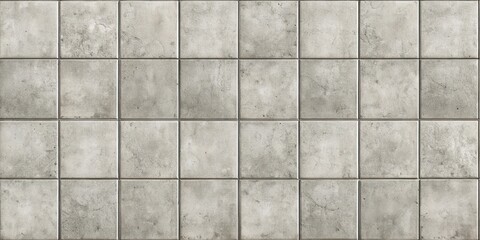 A seamless pattern of square concrete tiles with a textured surface and visible grout lines