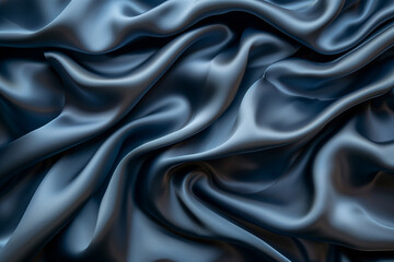 Obraz premium Luxurious Silk Fabric Texture Rich Royal Blue