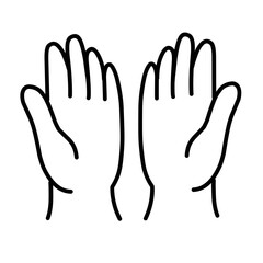 hand of the person prayer icon 