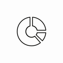 statistics pie icon sign vector