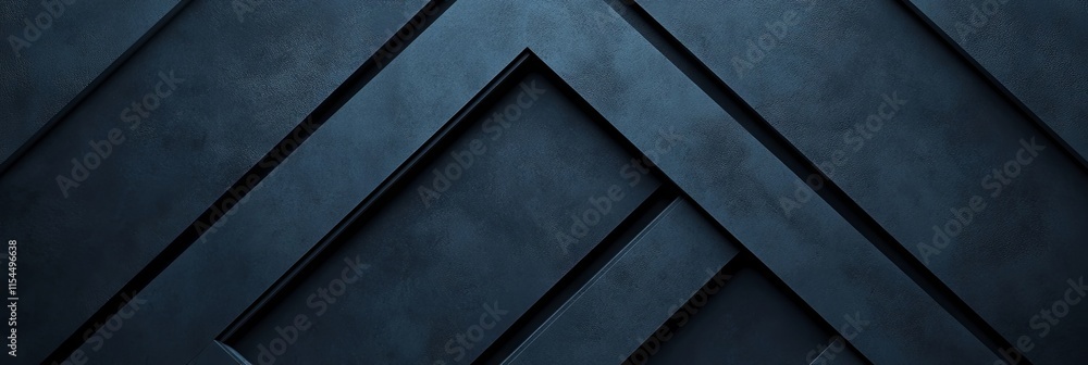 Poster Abstract Dark Blue Geometric Pattern Background with Diagonal Lines and Angular Shapes