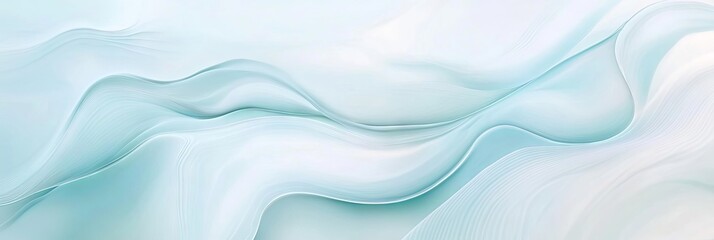 Fototapeta premium Abstract Light Blue Swirling Waves Background Design