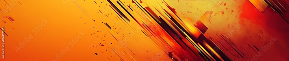 Poster abstract orange and red diagonal lines dynamic background