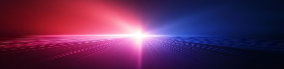 Abstract Red and Blue Light Burst Background