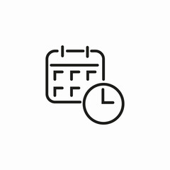 Fototapeta premium calendar clock time icon sign vector