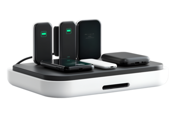 Phone and charger with laptop and technology equipment