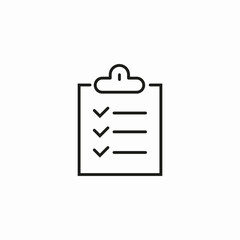 clipboard check list icon sign vector