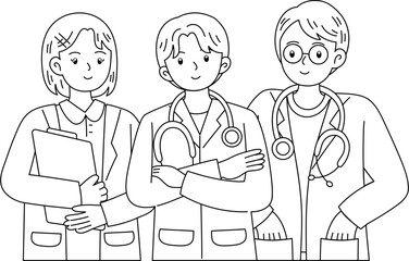 doctor outline coloring printable worksheet