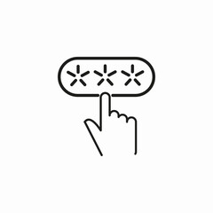 password click icon sign vector