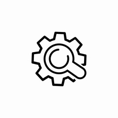 settings search icon sign vector