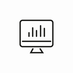 statistics computer icon sign vector