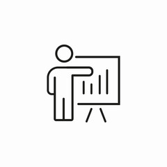 statistics presentation icon sign vector