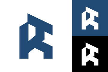 Constructed Letter K Logo Concept