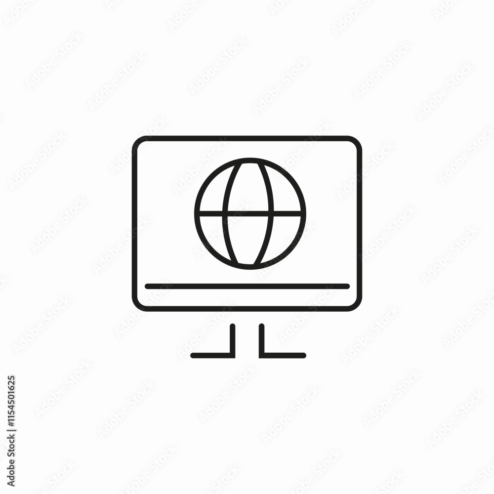 Poster web internet computer icon sign vector