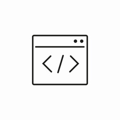 web programming icon sign vector