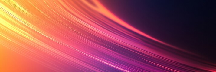Obraz premium Colorful abstract light streaks creating vibrant waves in a mesmerizing display of movement and energy at twilight. Generative AI