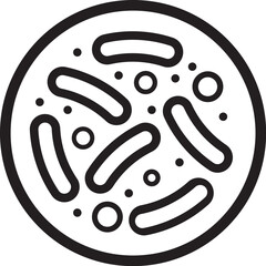 Probiotic strains icon of microorganisms illustration.
Ideal for training and institutional materials