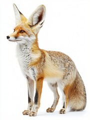 Fototapeta premium Majestic Fennec Fox Portrait: A Desert Dweller in Studio Elegance