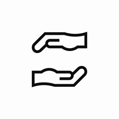 hands care icon sign vector
