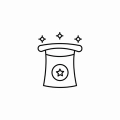 hat magic trick icon sign vector