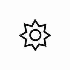 sun heat icon sign vector