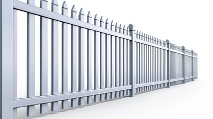 Obraz premium Metal Fence Railings in Minimalist Industrial Urban Design