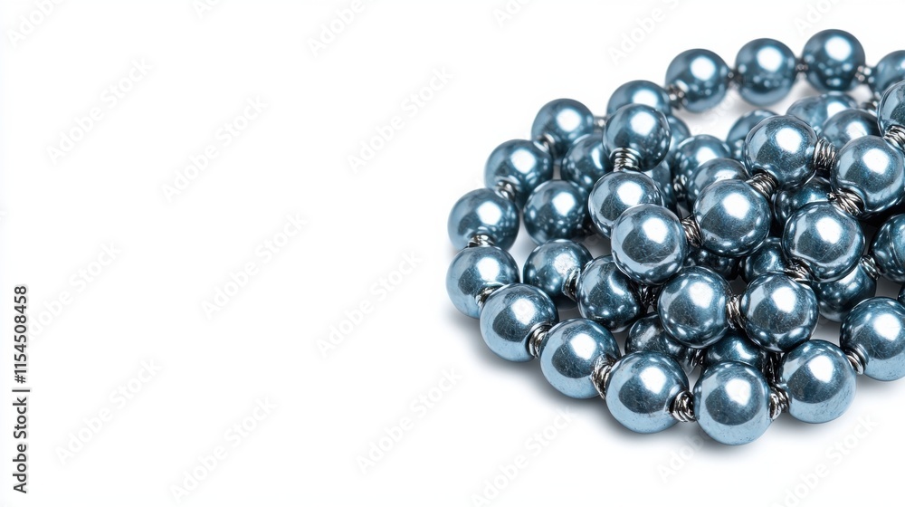 Poster metallic spherical orbs with reflective shiny surface in minimalist abstract composition