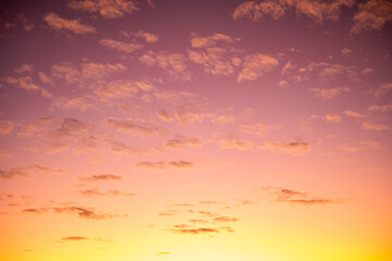 Beautiful , luxury soft gradient orange gold clouds and sunlight on the blue sky perfect for the background, take in everning,Twilight, Large size, high definition landscape photo