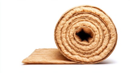 Obraz premium Rolled Wooden Texture with Spiral Layers and Organic Patterns