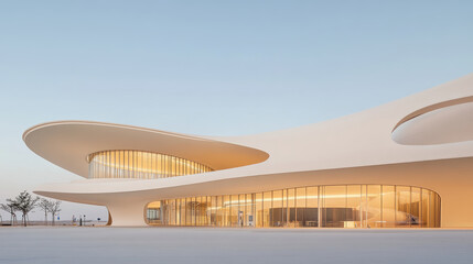 Background of Modern Urban Architecture Square