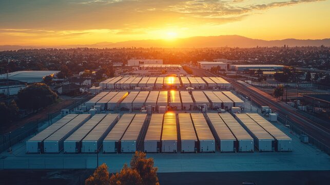 A large-scale battery storage facility dedicated to renewable energy, offering powerful energy management solutions to optimize renewable energy storage and grid stability.