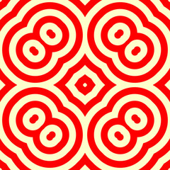 Rhombuses and circles ornament. Seamless checks, rings pattern. Diamonds, rounds backdrop. Tiles wallpaper. Ethnic motif. Geometric linear background. Digital paper. Geometrical textile print.