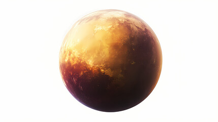 Fototapeta premium 3d realistic venus planet illustration transparent background. Lodestar. Illustration