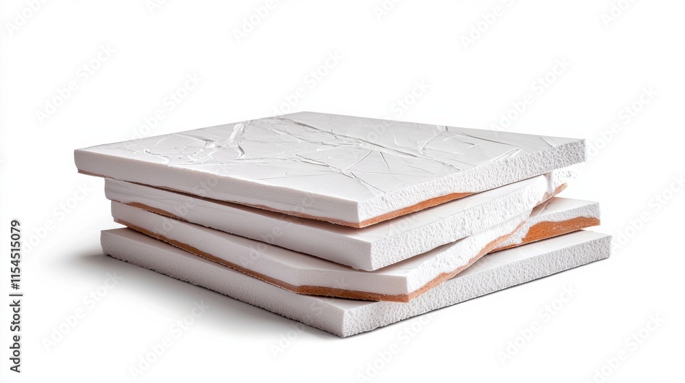 Poster stacked marble tile slabs in minimalist architectural abstract design