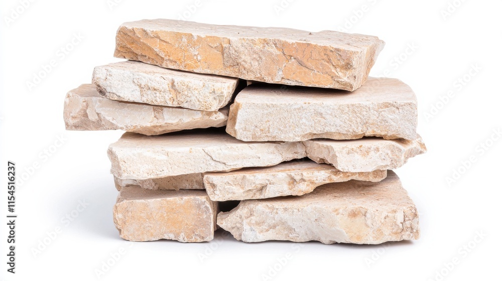 Aufkleber stacked natural sandstone rocks in various formations and textures creating a rustic geological and 