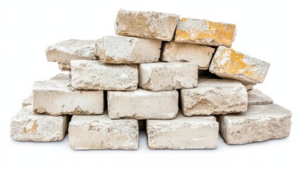Stacked Natural Stones in Rustic Construction Backdrop