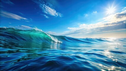 ocean waves on blue calm water surface