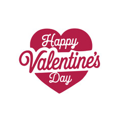 Happy valentine's day typography vector illustration.  sticker art  Template design for celebrating Valentine's Day on 14 February. Valentine's Wallpaper, sticker flyer, poster graphic design.