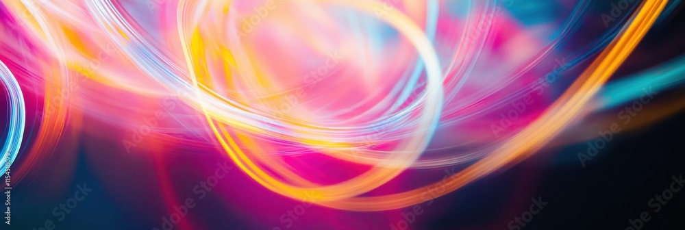 Aufkleber colorful light streaks swirling together in a captivating abstract display of vibrant hues. generati