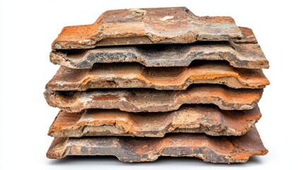 Stacked Sedimentary Rock Formations in Desert Landscape