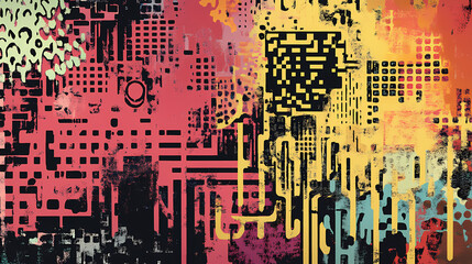 Qr-code. Mosaicism. Illustration