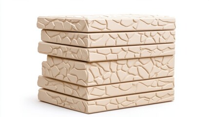 Stacked Stone Blocks in Minimalist Architectural Design Concept