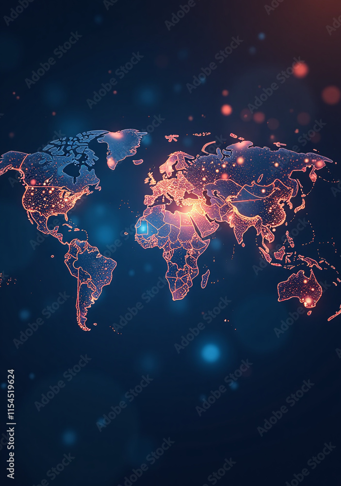 Poster abstract concepts connect design internationalization big data technology social networks