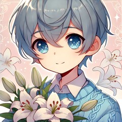 Aoi and Blooming Lilies