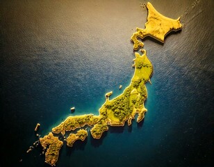 緑豊かな日本地図