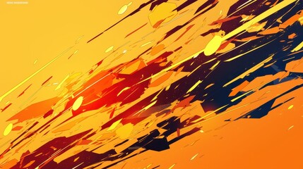 Abstract graphic design with vibrant orange and dark streaks for visual impact.